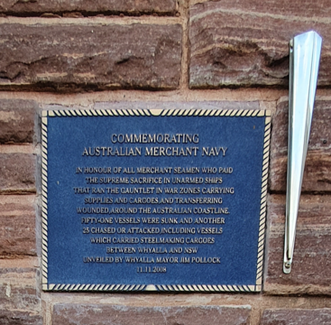 Virtual War Memorial  Whyalla Commemorating Australian Merchant Navy